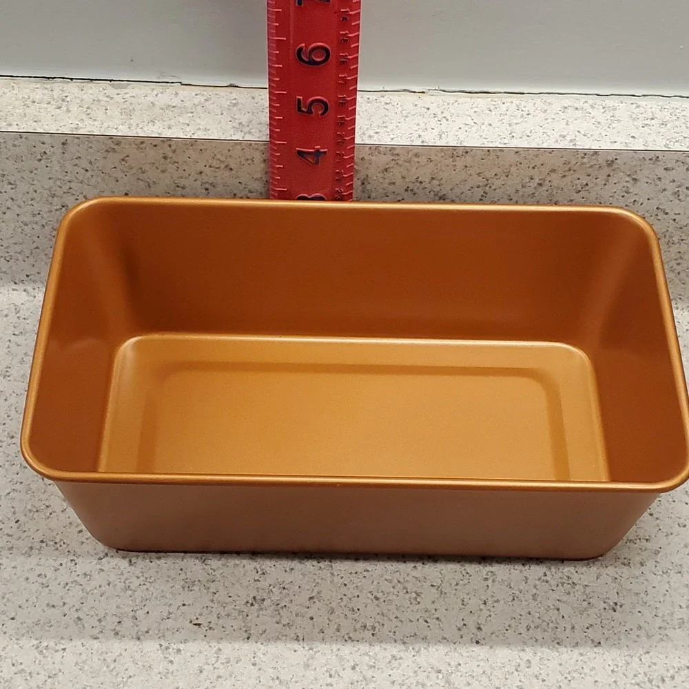 New Loaf Meatloaf Pan Removeable Drain Pan Non-Stick‎ Copper Coating 9 7/8x5 1/2